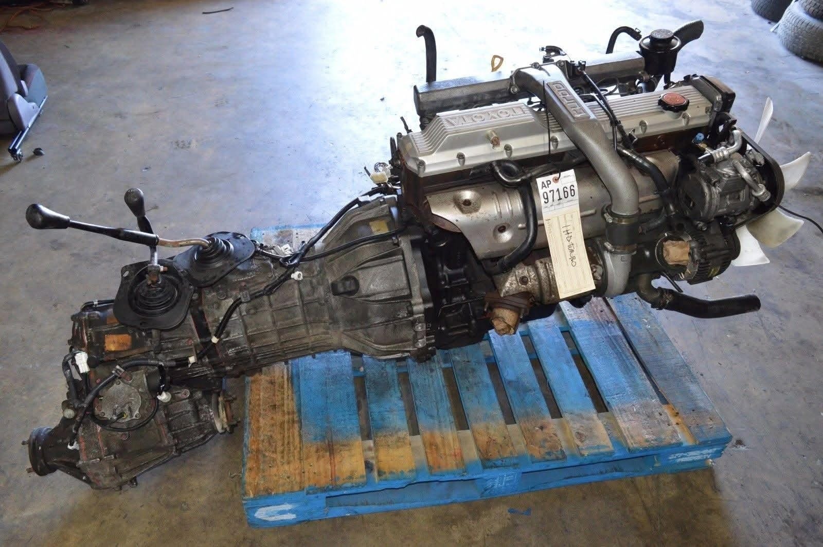 JDM TOYOTA LAND CRUISER 1HD-T 1HDT 4.2L TURBO DIESEL ENGINE TRANSMISSION HDJ80 - Image 2
